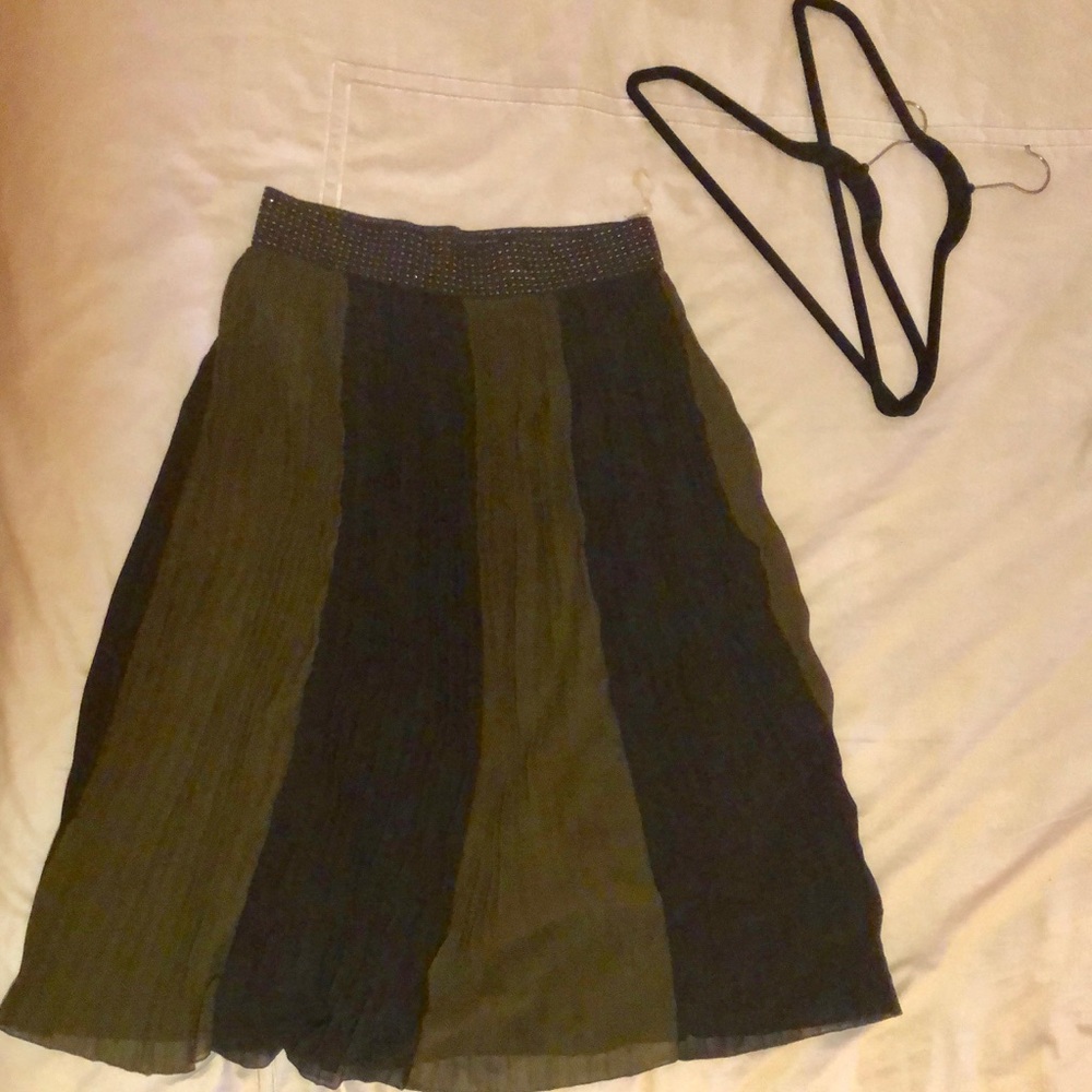 Pleated Midi Skirt